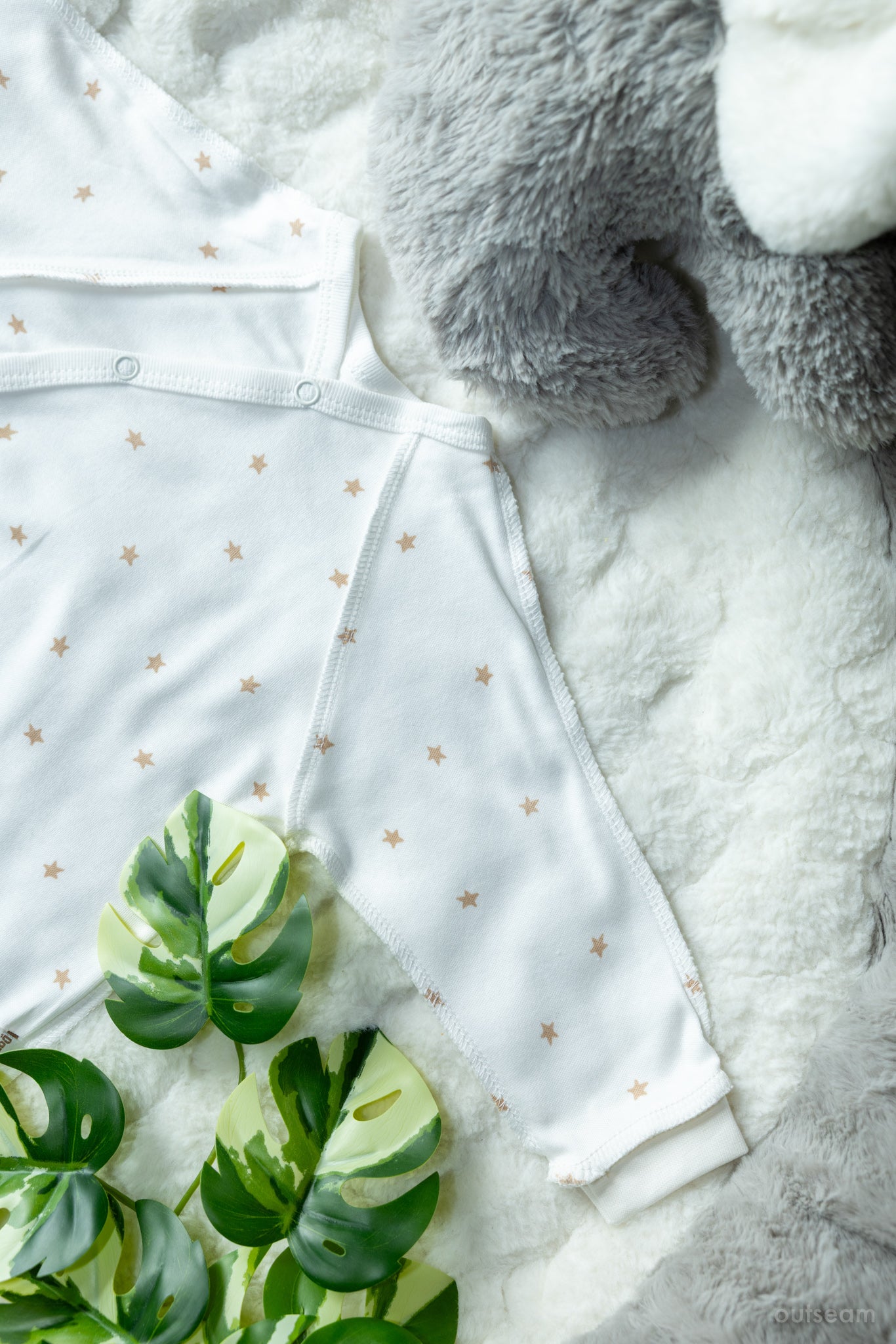 Outseam Sleepsuit Outseam Brown Stars — detail view 3